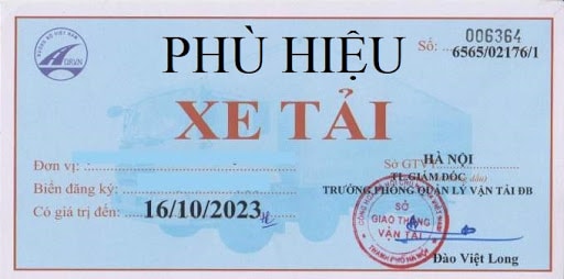 Phù hiệu xe tải
