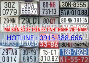 Mã vùng biển số xe trên cả nước - Chuẩn Xác