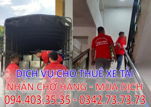 Xe tải chở hàng Hà Nội - quảng bình có giấy vào phố cấm 24h