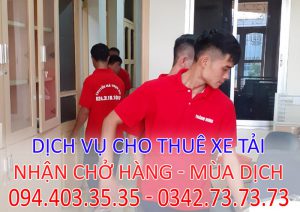Cho thuê xe tải chở hàng Hà Nội - vinh có giấy phép vào phố cấm 24h