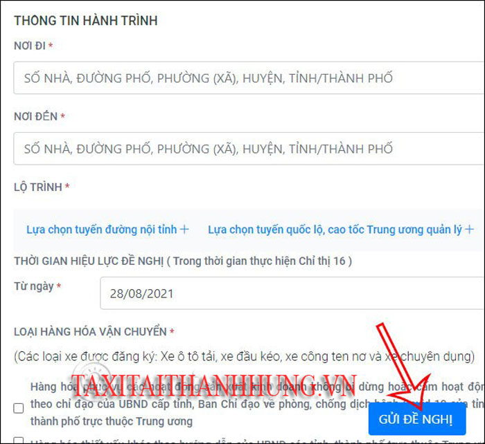 Đăng ký luồng xanh Đăng ký luồng xanh