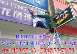 dịch vụ tháo lắp vận chuyển biển quảng cáo