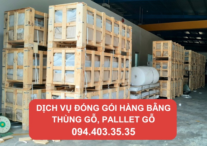 Thành Hưng cung cấp dịch vụ đóng gói hàng bằng thùng gỗ, pallet gỗ uy tín