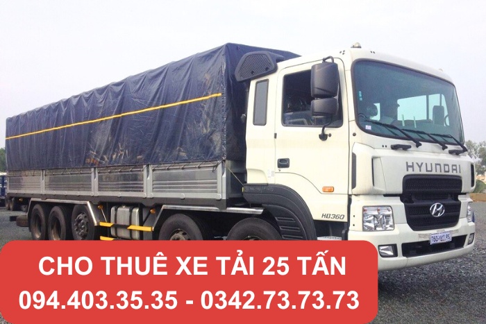 Thuê xe tải 25 tấn thùng bạt