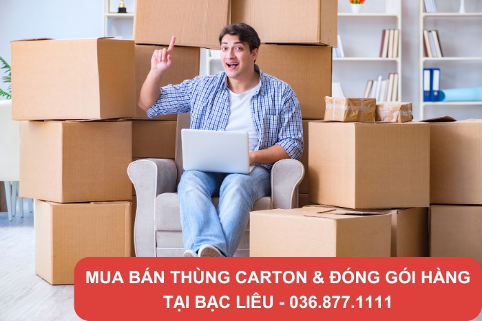 Thùng carton được sử dụng đóng gói đồ khi cần chuyển nhà