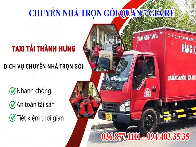 Dịch vụ chuyển nhà trọn gói Quận 7 chuyên nghiệp